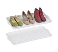 Relaxdays Set of 2 Shoe Drip Trays for 3 Pairs