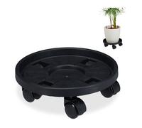 Relaxdays Set of 2 Small Plastic Plant Rollers