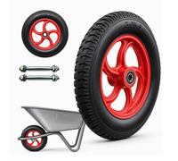 Relaxdays Set of 2 solid rubber 3.25-8 wheels