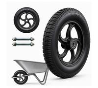 Relaxdays Set of 2 solid rubber 3.25-8 wheels