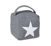 Relaxdays Set of 2 Star Doorstops Grey