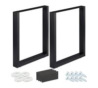 Relaxdays Set of 2 Table Legs Black