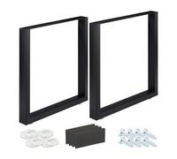 Relaxdays Set of 2 Table Legs Black