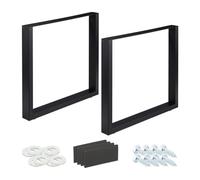 Relaxdays Set of 2 Table Legs Black