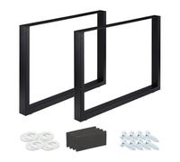 Relaxdays Set of 2 Table Legs Black