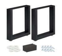 Relaxdays Set of 2 Table Legs Black