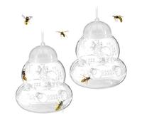 Relaxdays Set of 2 transparent wasp traps