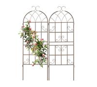 Relaxdays Set of 2 Trellis 150 cm Brown