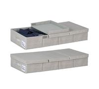 Relaxdays Set of 2 Underbed Storage Boxes with Lid