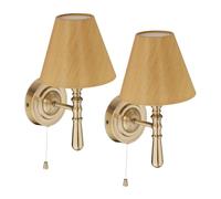 Relaxdays Set of 2 Wall Lights with Lampshades