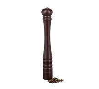 Relaxdays Set of 2 Wooden Pepper Mills Brown