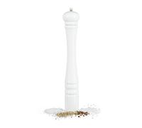 Relaxdays Set of 2 Wooden Pepper Mills White