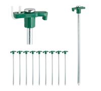 Relaxdays Set of 20 Heavy Duty Tent Pegs Green