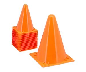 Relaxdays Set of 20 Orange Sports Cones