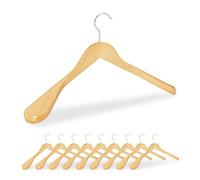 Relaxdays Set of 20 Suit Hangers Natural