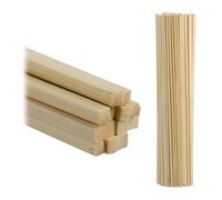 Relaxdays Set of 200 Square Bamboo Sticks 30cm