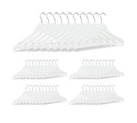Relaxdays Set of 200 Wooden Clothes Hangers White