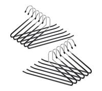 Relaxdays Set of 24 Black Non-Slip Trouser Hangers
