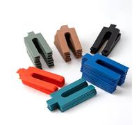 Relaxdays Set of 288 Plastic Spacers, 6 Sizes, 1-6 mm, Glazing Blocks Window, Underlay Plates, Colourful, 288er Set