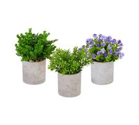Relaxdays Set of 3 Artificial Plants