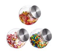 Relaxdays Set of 3 Candy Jars 1.5 L