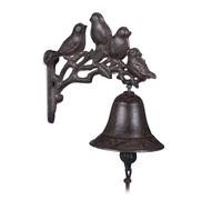 Relaxdays Set of 3 Cast Iron Doorbells with Birds