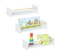Relaxdays Set of 3 Children's Wall Shelves