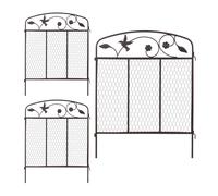 Relaxdays Set of 3 decorative garden fencing