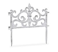 Relaxdays Set of 3 Flowerbed Fences White