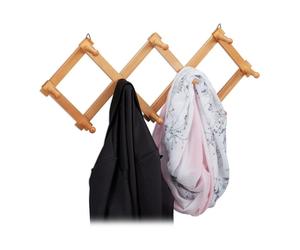Relaxdays Set of 3 Foldable Wooden Wall Coat Racks