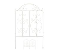 Relaxdays Set of 3 garden fence panels in white
