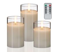 Relaxdays Set of 3 LED Candles