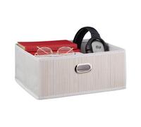 Relaxdays Set of 3 Low Bamboo Storage Baskets