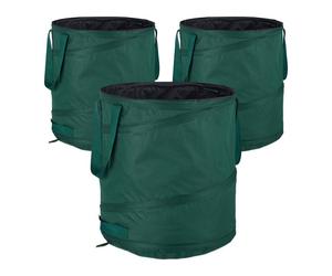 Relaxdays Set of 3 Pop-Up Garden Bags 60 L Green
