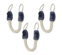 Relaxdays Set of 3 Rope Door Stoppers in Grey