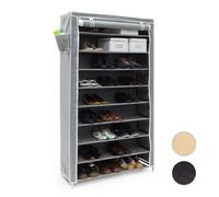 Relaxdays Set of 3 Shoe Cabinets High Anthracite