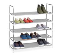 Relaxdays Set of 3 Shoe Rack 20 Pairs Grey