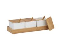 Relaxdays Spice Jars Set with Spoon & Lid