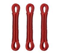 Relaxdays Set of 3 Steel Wire Washing Lines 20 m