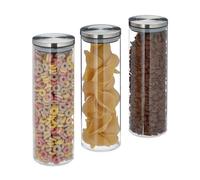 Relaxdays Set of 3 Storage Jars 1.8 L