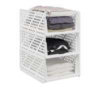 Relaxdays Set of 3 Wardrobe Organiser Boxes