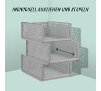 Relaxdays Set of 3 Wardrobe Organiser Boxes