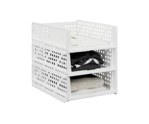 Relaxdays Set of 3 Wardrobe Organiser Boxes