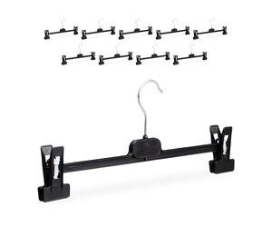 Relaxdays Set of 30 Plastic Pants Holders Black