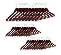 Relaxdays Set of 30 Wooden Coat Hangers