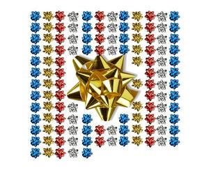 Relaxdays Set of 300 Gift Wrapping Bows Colourful