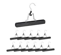 Relaxdays Set of 36 Black Trouser Hangers
