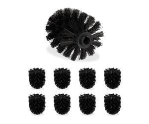 Relaxdays Set of 36 Toilet Brush Heads Black