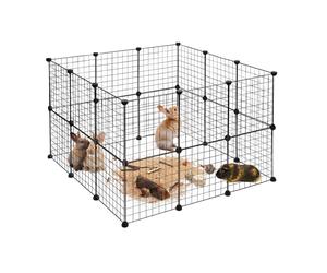 Relaxdays Set of 4 Animal Cage in 96 Pieces