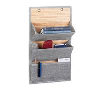 Relaxdays Set of 4 Bamboo Hanging Organiser